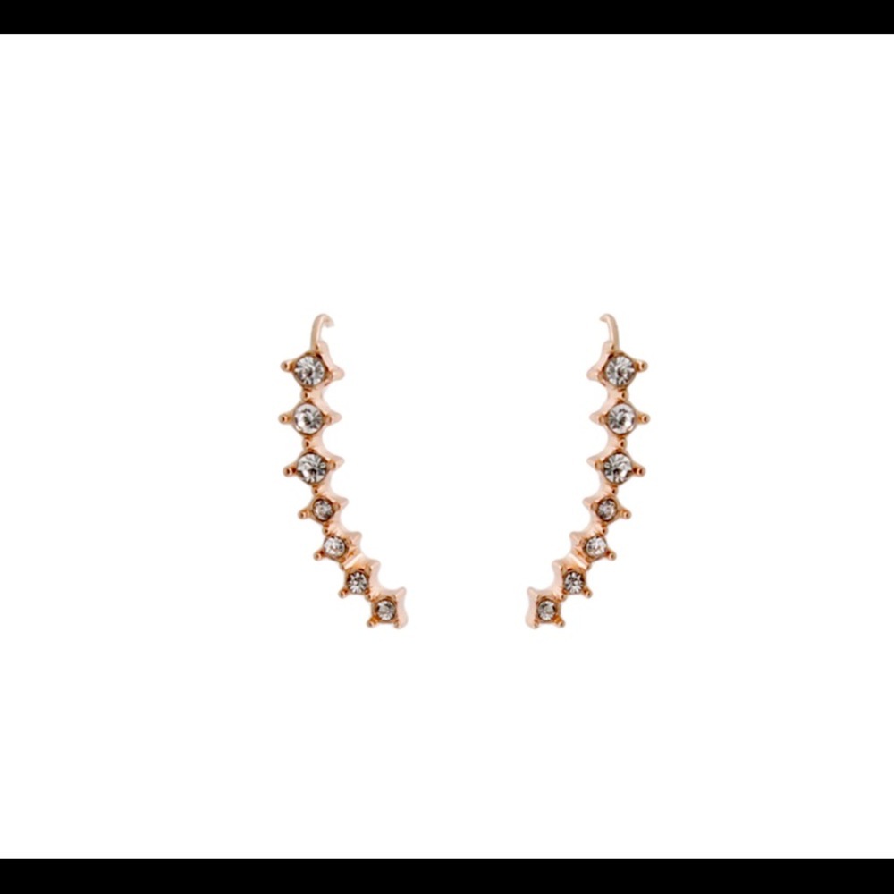 Rose gold Crawler earrings